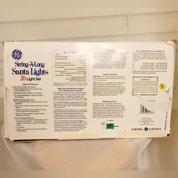 Vintage GE Brand String-a-long Santa Christmas lights - Picture 3 of 7